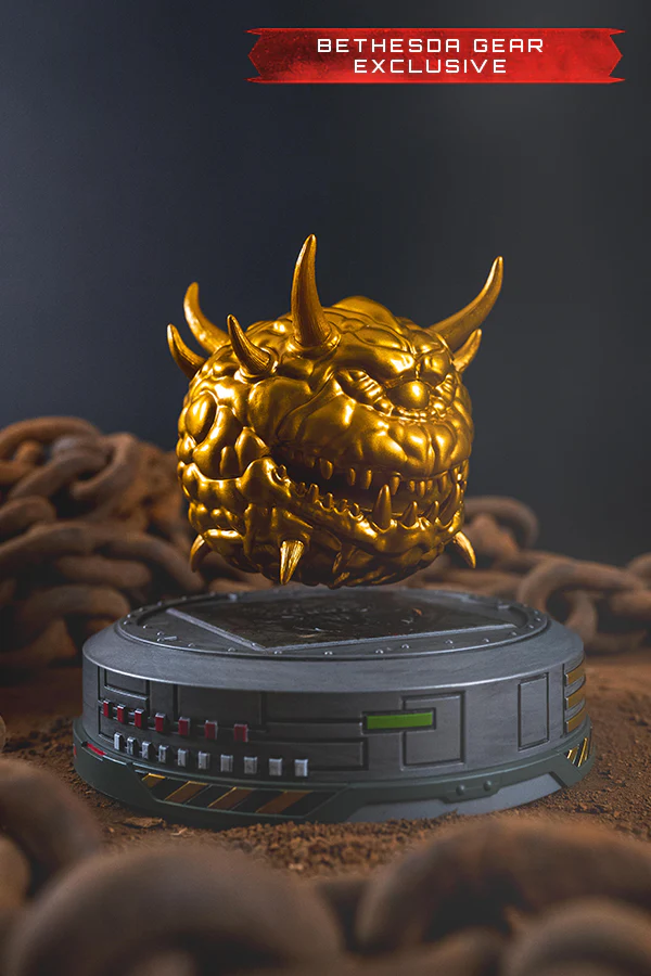 DOOM (1993) Floating Golden Cacodemon Figurine (Bethesda Gear Exclusive)