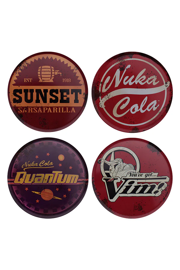 639-fallout-set-of-4-metal-coasters-7.webp Fallout Set of 4 Metal Coasters