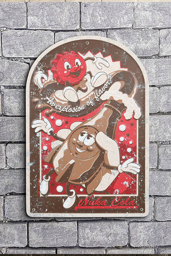 Fallout Nuka-Cola Vintage Ad Metal Sign